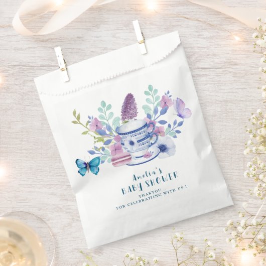 Baby is het brouwen van thee party Baby shower Dan Bedankzakje (Geknipt)