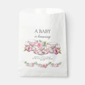 Baby is het Brouwen van  Theekoppen Roos Garland Bedankzakje (Voorkant)