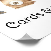 Baby is het koffiebrouwen Kaarten en cadeaus baby  Poster (Hoek)