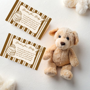 Baby is het koffiebrouwende baby shower-boeken voo informatiekaartje