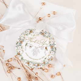 Baby is het koude buiten kleding lijn Baby shower Bedankjes Labels