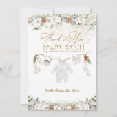 Baby is het koude buiten kleding lijn Baby shower Bedankkaart (Voorkant)