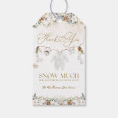 Baby is het koude buiten kleding lijn Baby shower Cadeaulabel (Voorkant)