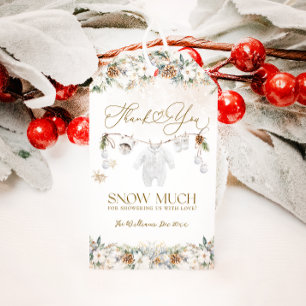 Baby is het koude buiten kleding lijn Baby shower Cadeaulabel