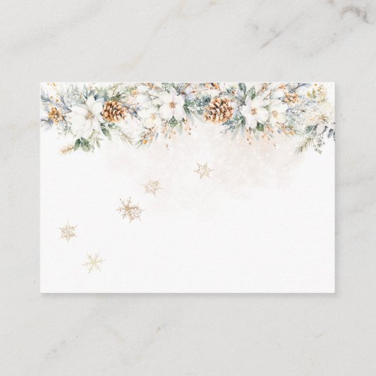 Baby is het koude buiten kleding lijn Baby shower Informatiekaartje (Achterkant)