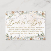 Baby is het koude buiten kleding lijn Baby shower Informatiekaartje (Voorkant)