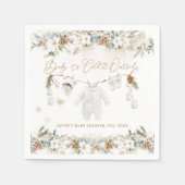 Baby is het koude buiten kleding lijn Baby shower Servet (Voorkant)