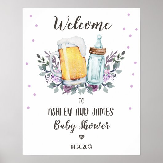 Baby is het Welkome Teken van de Partij van het Ba Poster (Voorkant)