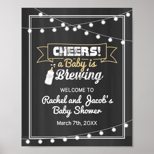 Baby is het Welkome Teken van de Schower van de Br Poster (Voorkant)