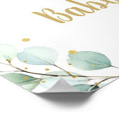 Baby is het welkomstbord van Koffiegroen Poster (Hoek)