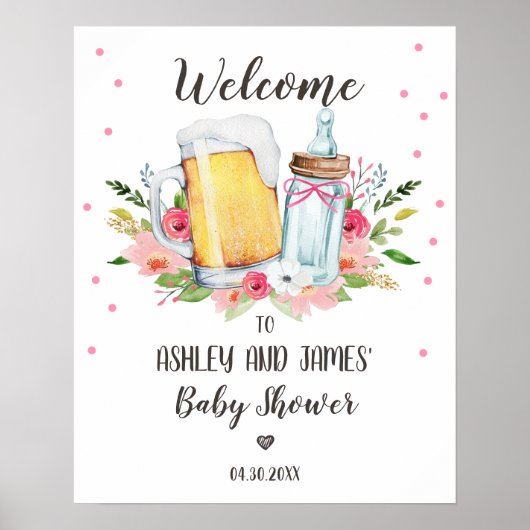 Baby is het Welkomstteken van het Baby shower van Poster (Voorkant)