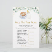 Baby is koffie aan het brouwen en het prijsspel (Staand voorkant)