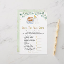 Baby is koffie aan het brouwen en het prijsspel