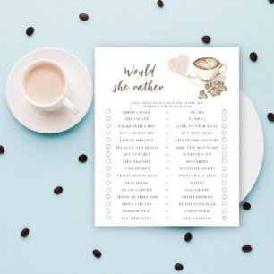 Baby is koffie aan het zetten