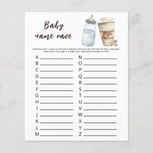 Baby is koffie aan het zetten - Baby naam race spe