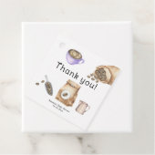 Baby is koffie aan het zetten dank je wel bedankjes labels (In situ)