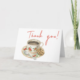 Baby is koffie aan het zetten dank je wel bedankkaart