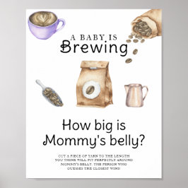 Baby is koffie aan het zetten Hoe groot is mama's  Poster