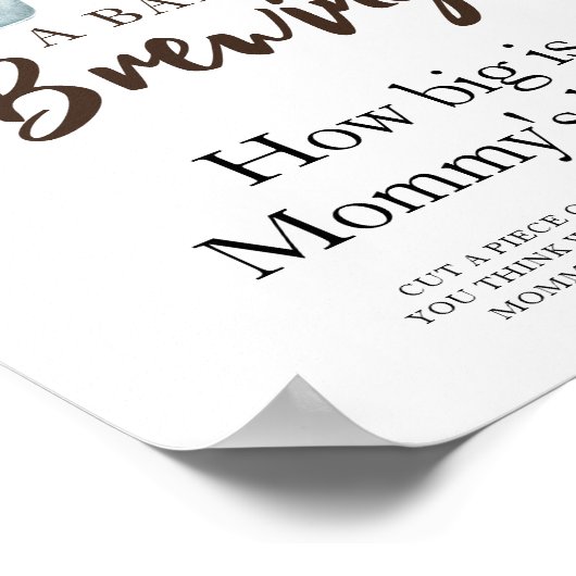 Baby is koffie aan het zetten Hoe groot is mama's  Poster (Hoek)