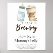 Baby is koffie aan het zetten Hoe groot is mama's  Poster (Voorkant)