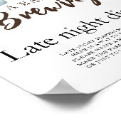 Baby is koffie aan het zetten Late Night luiers sp Poster (Hoek)