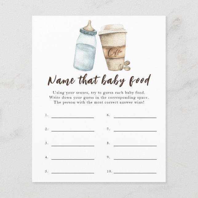 Baby is koffie aan het zetten - Noem dat baby eten (Voorkant)