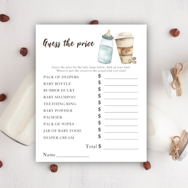 Baby is koffie aan het zetten - Price Guess Game (Creator heeft geüpload)