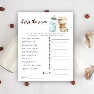 Baby is koffie aan het zetten - Prijs Raden Spel