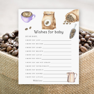 Baby is koffie aan het zetten - wensen voor baby