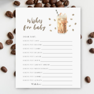 Baby is koffie aan het zetten - wensen voor baby