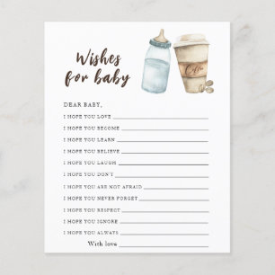 Baby is koffie aan het zetten - wensen voor baby
