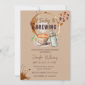 Baby is koffie Baby shower brouwen Kaart (Voorkant)