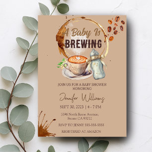 Baby is koffie Baby shower brouwen Kaart