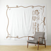 Baby is koffie Baby shower brouwen Wandkleed (In Situ (horizontaal))