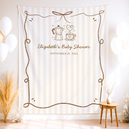 Baby is koffie Baby shower brouwen Wandkleed