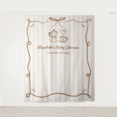 Baby is koffie Baby shower brouwen Wandkleed (Voorkant)