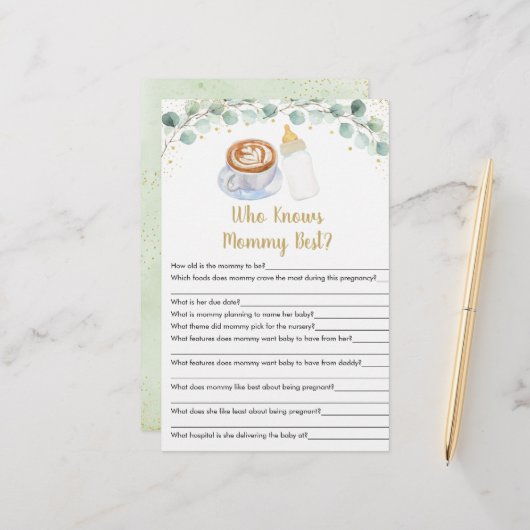 Baby is koffie die mama het beste spel kent (Voorkant / Achterkant in situ)