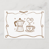 Baby is koffieadvies en -wensen informatiekaartje (Achterkant)