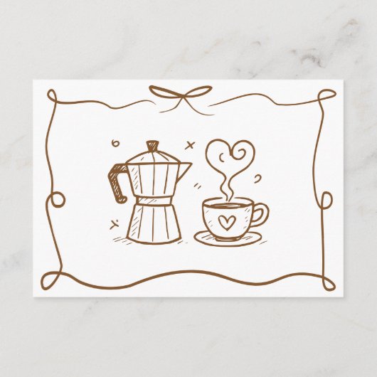 Baby is koffieadvies en -wensen informatiekaartje (Achterkant)