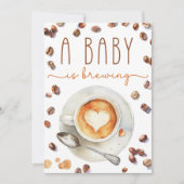 Baby is koffiebranderij Baby shower | Waterverf Kaart (Voorkant)