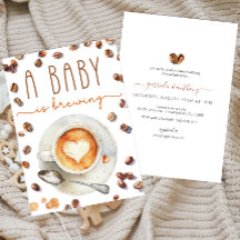 Baby is koffiebranderij Baby shower | Waterverf