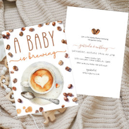 Baby is koffiebranderij Baby shower | Waterverf Kaart