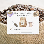 Baby is koffiekopje brouwen Hoeveel snoepjes Informatiekaartje