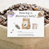 Baby is koffiezetten Hoe groot is mama's buik Informatiekaartje