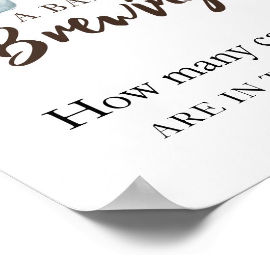 Baby is koffiezetten Hoeveel snoepjes Poster (Hoek)