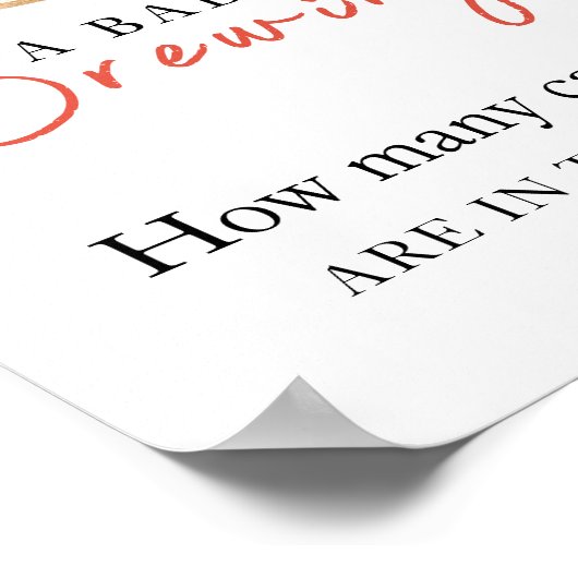 Baby is koffiezetten Hoeveel snoepjes Poster (Hoek)