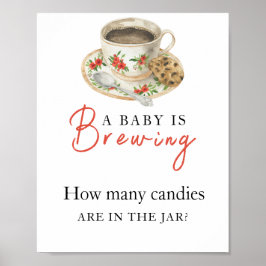 Baby is koffiezetten Hoeveel snoepjes Poster