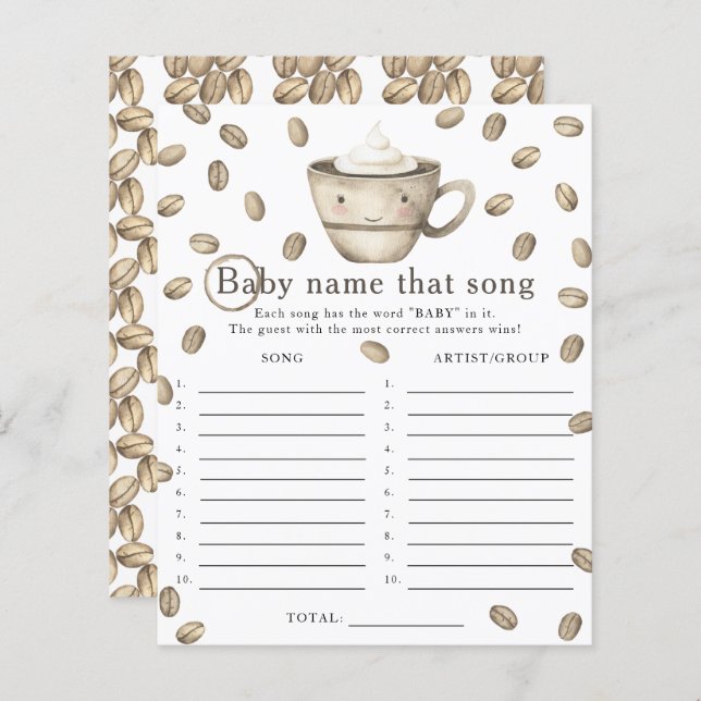 Baby is koffiezetten - Noem dat liedje spel (Voorkant / Achterkant)