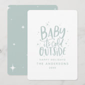 Baby is kou buiten kerstvakantie save the date (Voorkant / Achterkant)