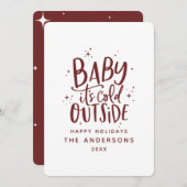 Baby is kou buiten kerstvakantie save the date (Voorkant / Achterkant)